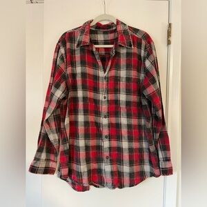 Vintage M/L Red Plaid Button down